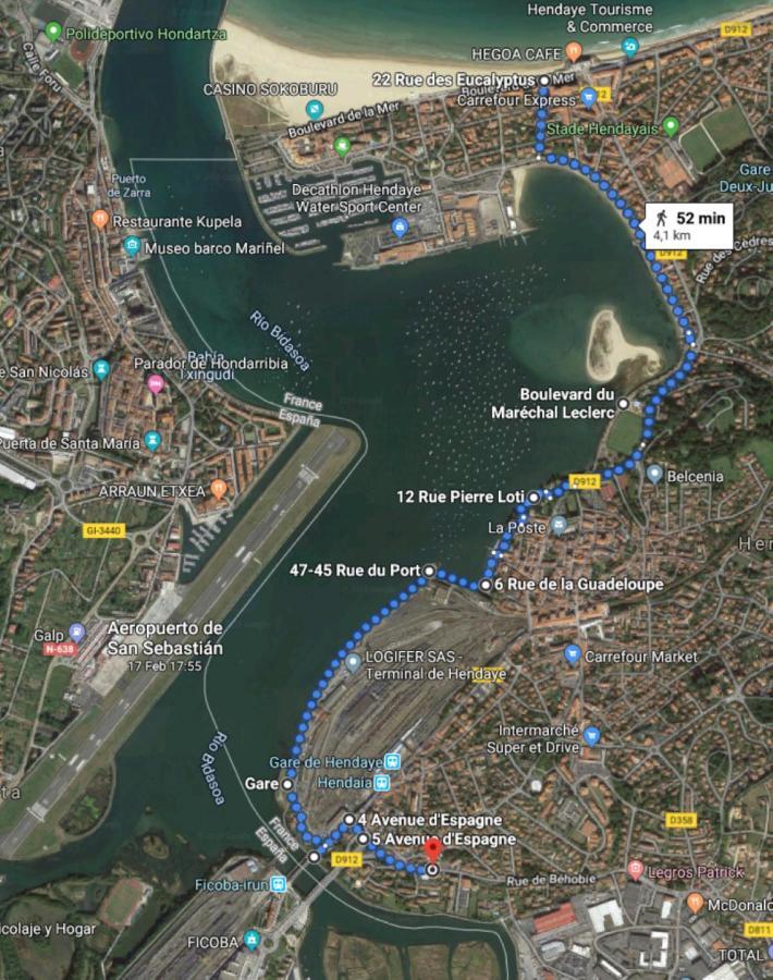 Port Bidassoa - T2 Coquet, Parking, Lit Xxl, Wifi, Pres De La Gare อองดาเย ภายนอก รูปภาพ